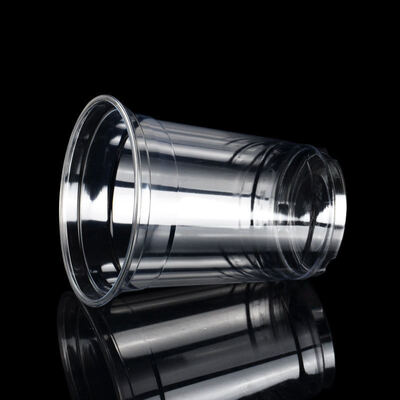 Custom Logo Printed  Clear PET Transparent Cups Plastic Smoothies Cold Coffee and Ice Drinking Cup