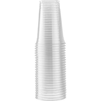 Custom Logo Printed  Clear PET Transparent Cups Plastic Smoothies Cold Coffee and Ice Drinking Cup