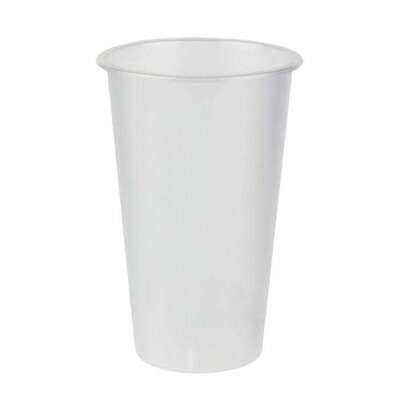 Custom Logo Disposable Plastic Cups Clear Single Wall Frosted Cups for Juice Milk Tea Drinks