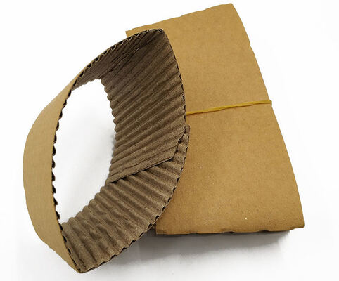 Custom Disposable Kraft Coffee Cup Sleeve Kpop Inspired Corrugated Paper for Hot Drinks Like Tea Milk Craft Paper