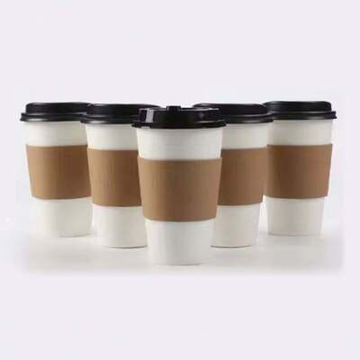Custom Disposable Kraft Coffee Cup Sleeve Kpop Inspired Corrugated Paper for Hot Drinks Like Tea Milk Craft Paper