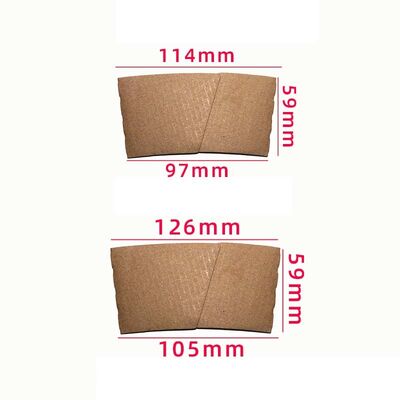 Custom Disposable Kraft Coffee Cup Sleeve Kpop Inspired Corrugated Paper for Hot Drinks Like Tea Milk Craft Paper