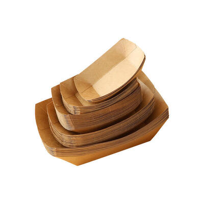 Custom Biodegradable Paper Food Boat Heavy Duty