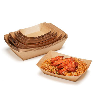 Custom Biodegradable Paper Food Boat Heavy Duty
