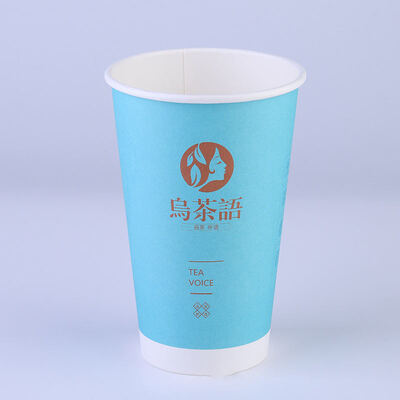 Custom Printed Degradable Wholesale 10 12oz Disposable Double Wall Hot Coffee Paper Cup