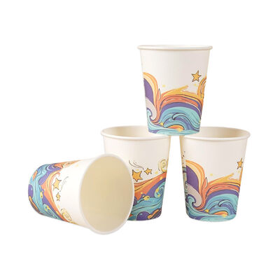 Custom Printed Degradable Wholesale 10 12oz Disposable Double Wall Hot Coffee Paper Cup