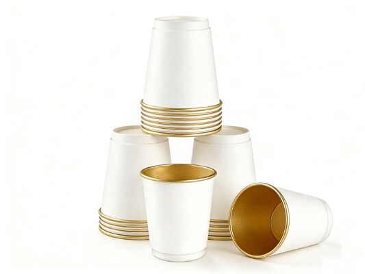 Custom High Quality Gold Foil Paper Disposable Cup Cups