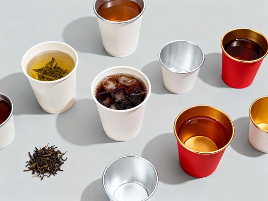 Custom High Quality Gold Foil Paper Disposable Cup Cups