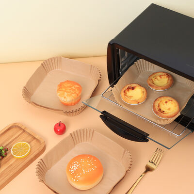 Customized Airfryer Water-proof air Fryer Disposable Paper Liners square Parchment Food Baking Reusable No Stick Liner Bowl Plates