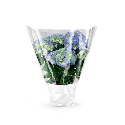 Customizable foldable plastic vase bag for flowers