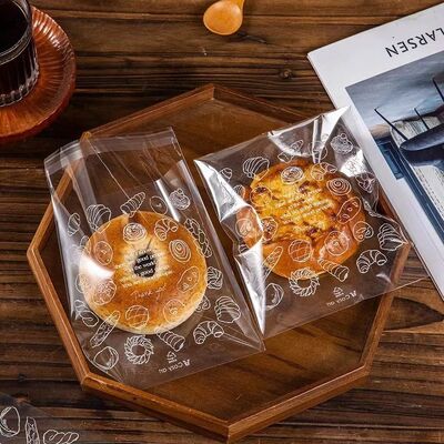 Custom Flat Opp Plastic Bread Transparent Clear Food Packing Bag