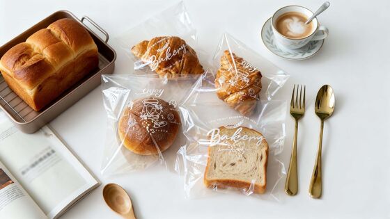 Custom Flat Opp Plastic Bread Transparent Clear Food Packing Bag
