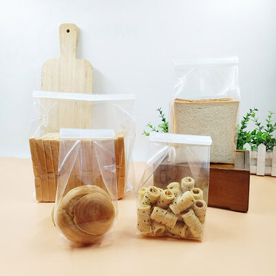 Custom  Transparent Bread Bag With Tin Tie For Food Packaging