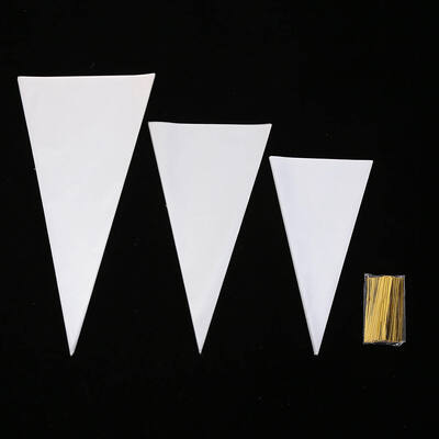 Customizable Clear Cellophane Plastic Popcorn Bag Cone Cellophane Bag For Food Packaging