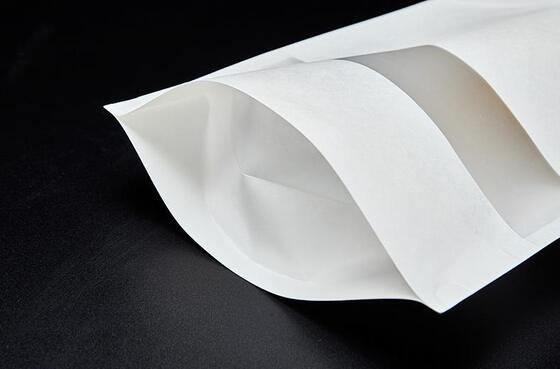 Customizable White Matte Stand-up Pouches With Window For Food Packaging