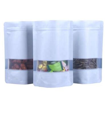 Customizable Stand up Pouch With Window  Food Packaging Bag Ziplock Bag