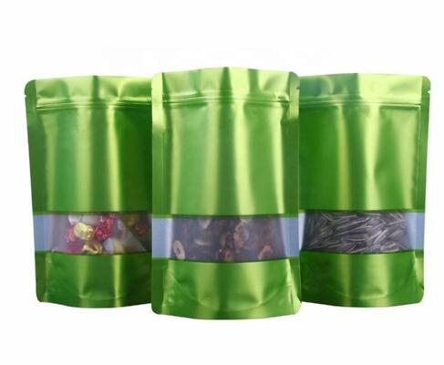Customizable Stand up Pouch With Window  Food Packaging Bag Ziplock Bag