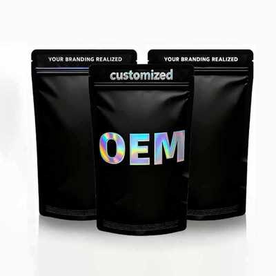 Customizable Stand up Pouch With Window  Food Packaging Bag Ziplock Bag