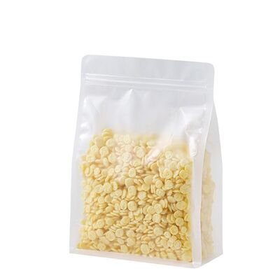 Customizable Frosted Stand-Up Pouch square bottom Bag For Food Packaging