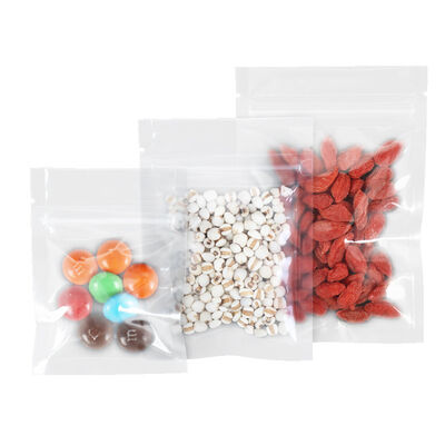 Customizable Food-Grade Transparent/Frosted Flat Satchel Self-Sealing  Plastic Bags  For Food Packaging