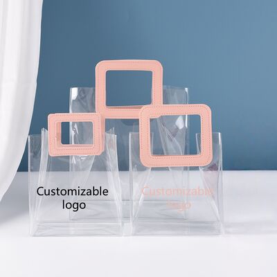 Customizable Food-Grade Transparent/Frosted Flat Satchel Self-Sealing  Plastic Bags Carry Handle For Food Packaging