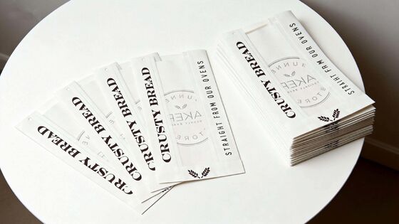 Bulk Flat Bottom White Paper Bread Bag Packaging For Loaf Bread Customized Bakery Bag Food Bag