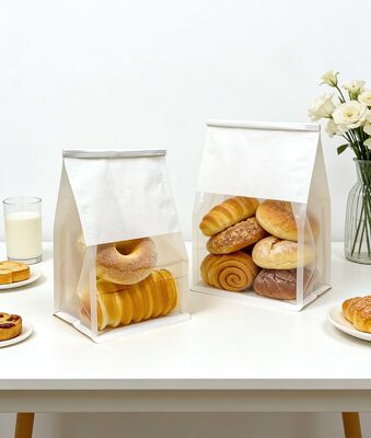 Recycle Plastic Transparent Bread Baguette Bag with Customized Strap