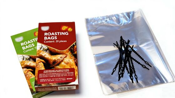 Custom Food Grade Clear PET  Plastic Heat Resistance Microwave Meat Seafood Chicken Turkey Roasting Cooking Oven Bags