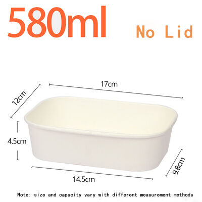 Custom Disposable Biodegradable Paper Bowl Heatable Kraft Waterproof Packaging Food Container Lunch Box