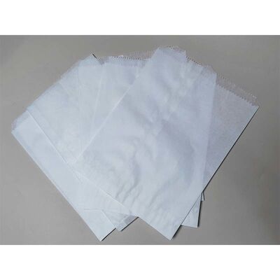 Bulk Flat Bottom White Paper Bread Bag Packaging For Loaf Bread