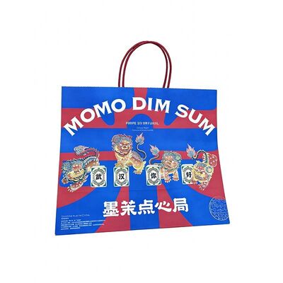 Customized Disposable Kraft Paper Handle Bag Printing  Take Away Bag Shopping Bags