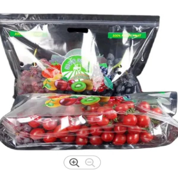 Reusable Ziplock Plastic Grape Bags Food Grade Transparent Color