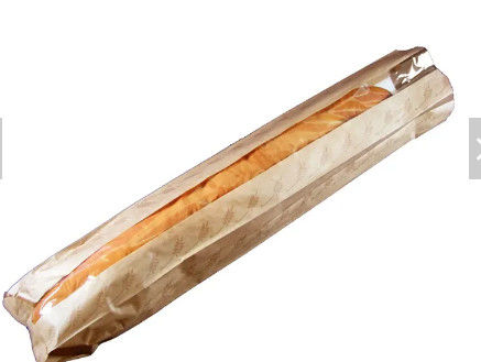 Durable Paper Kraft  Plastic Bread Bags For Homemade Bread Recyclable