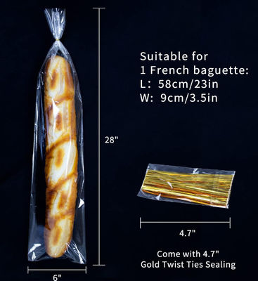 Bakery Recycle Plastic Bread Bags For Homemade Bread Transparent