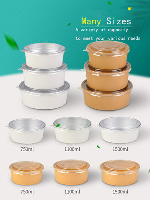 Kraft Eco Friendly Paper Bowl Stocked Biodegradable Salad Bowl