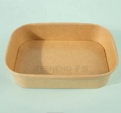 Disposable Kraft Paper Bowl Food Grade Kraft Salad Bowl 1300ml
