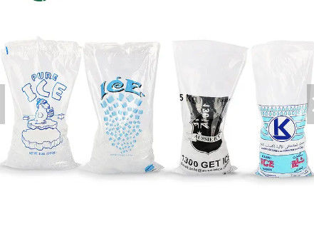Industrial Cooling Ice Cube Packaging Bags Recycle Poly Ice Bags