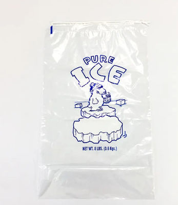 Delivery Plastic Ice Bags Printed Transparent Ice Cube Plastic Packaging