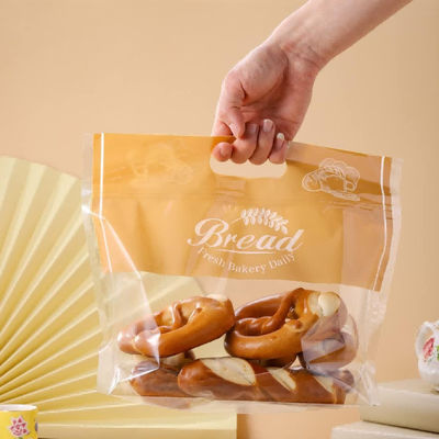 Recyclable Reusable Ziplock Plastic Bread Bag Low Moisture For Food Packaging