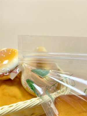 Durable Transparent Plastic Bread Bag with 10 Colours Print for Leakproof Food Storage
