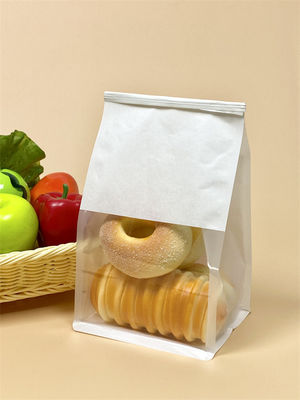 Customized Logo Long Baguette Bread Bags With 10 Colours Printing Recycled Paper Plastic Bag