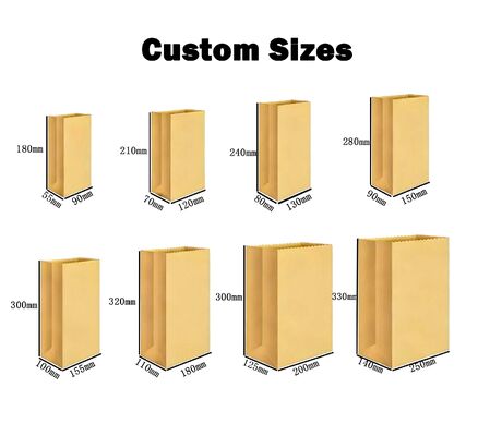 Customized Kraft Paper SOS Bread Bag - Eco-Friendly & Versatile Bakery Packaging Bakery Bag Bread Bag Food Bag Take Away Bag