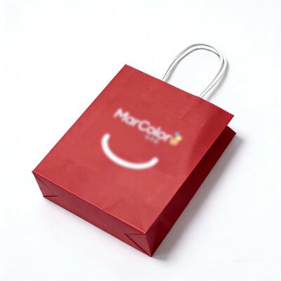 Custom Disposable Kraft Paper  twisted  handle  Bag Printing Take Away Bag