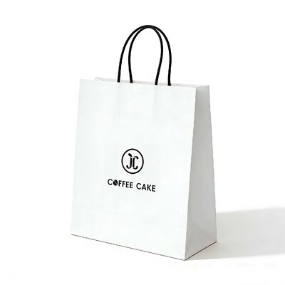 Custom Disposable Kraft Paper  Twisted  Handle  Bag Printing Shopping Bags