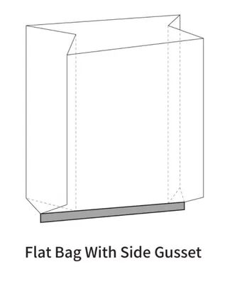 Customized Flat Satchel Kraft Paper  Bread Bakery Food Bag