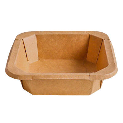 Eco-friendly Custom Printed Disposable Kraft Paper Food Container With Paper Lid