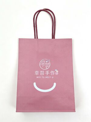 Customizable Recyclable Shopping Food Delivery Brown Craft Paper Bag Take Away Grocery Kraft Paper Carrier Bags with Handle Take away Bag