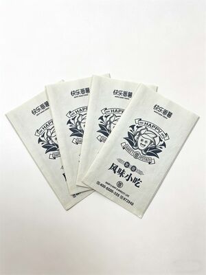 Customized Flat Satchel Kraft Paper  Bread Bakery Food Bag