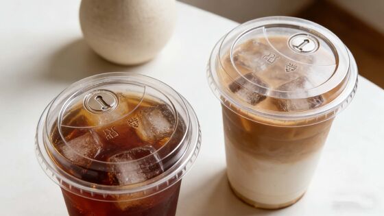 Disposable Custom Logo Printed Cold Coffee Cup PET Plastic Cups with High Lids