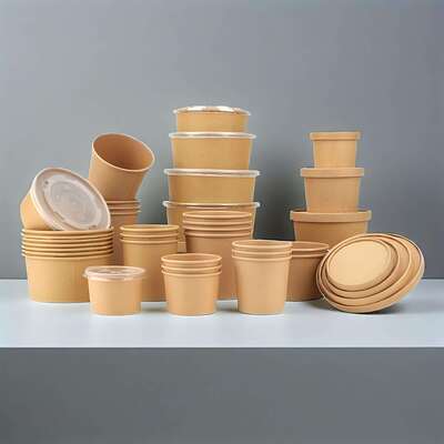 Customized Multi-Size Disposable Paper Food Buckets with Lids – Waterproof, Oil-Proof, Heat-Resistant for Soup, Meal Prep & Takeout